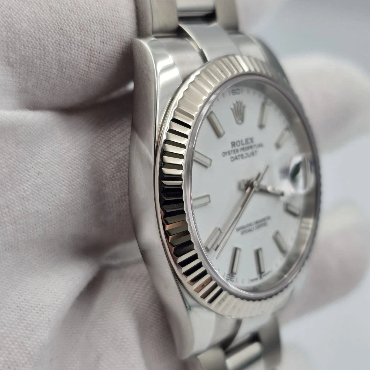 PAPERS 2024 Rolex Datejust 41mm 126334 Stainless Steel Oyster White Dial BOX