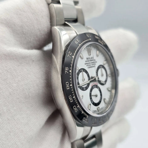 2019 PAPERS Rolex Daytona 116500LN White Dial Panda Ceramic 40mm Steel Watch BOX