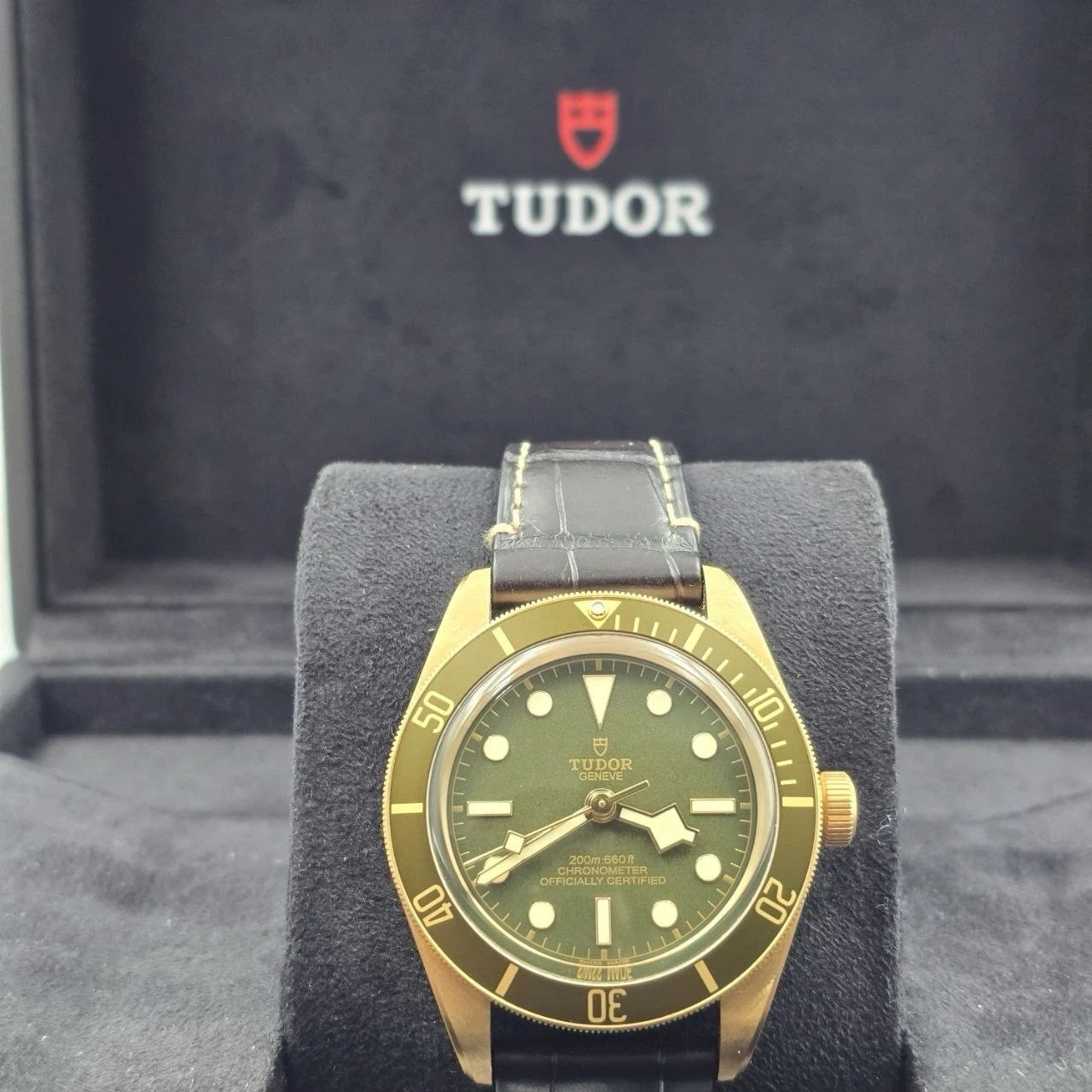 NEW 2022 Tudor Black Bay 58 18k Gold Green Dial 39mm Automatic Watch 79018V