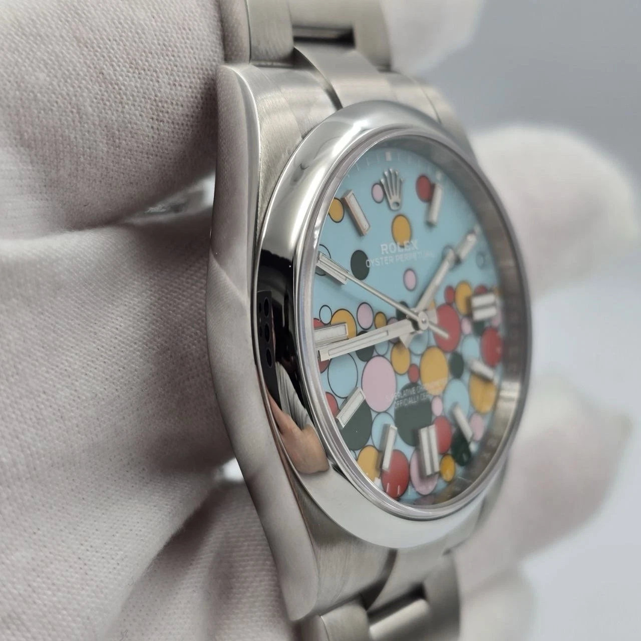 2023 PAPERS Rolex Oyster Perpetual 41mm Celebration Dial Steel 124300 BOX