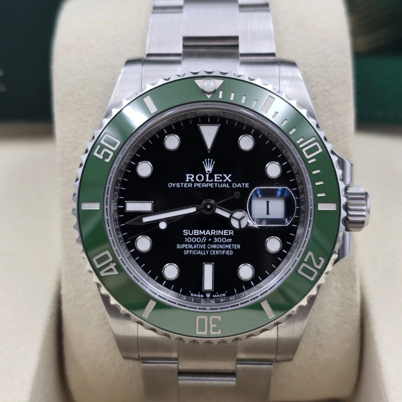 PAPERS 2025 Rolex Submariner Date Starbucks Green Bezel Black 41mm 126610LV BOX