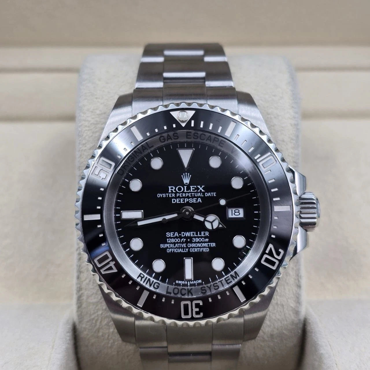 2013 PAPERS Rolex Sea-Dweller Deepsea 44mm Black Ceramic Steel Dive Watch 116660
