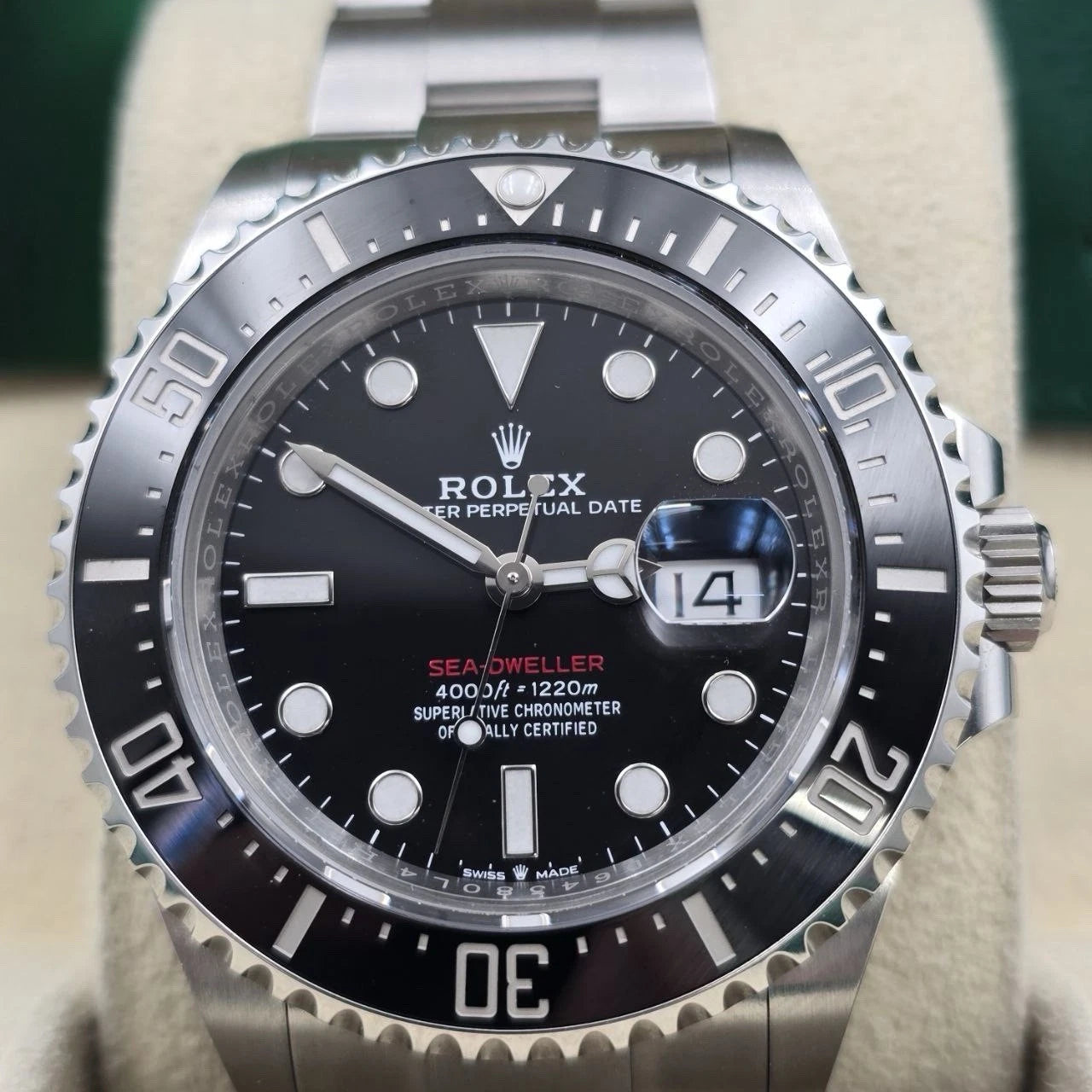 2022 PAPERS Rolex Sea-Dweller Black Red Letters Stainless Steel 43mm 126600 BOX