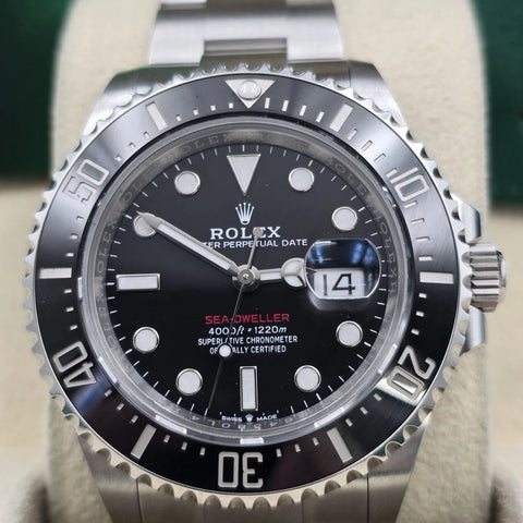 2022 PAPERS Rolex Sea-Dweller Black Red Letters Stainless Steel 43mm 126600 BOX