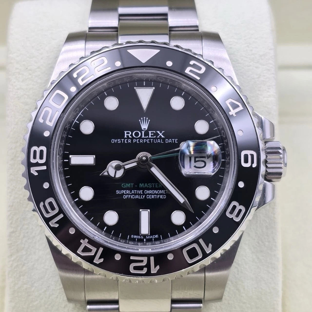 PAPERS 2011 Rolex GMT Master II 116710LN Steel Ceramic "Green Arrow" 40mm BOX