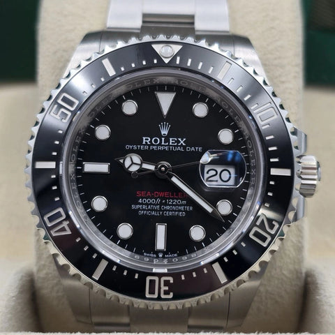 2022 PAPERS Rolex Sea-Dweller Black Red Letters Stainless Steel 43mm 126600 BOX