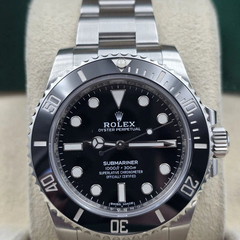 2018 PAPERS Rolex Submariner No-Date 114060 Black Ceramic 40mm Watch BOX