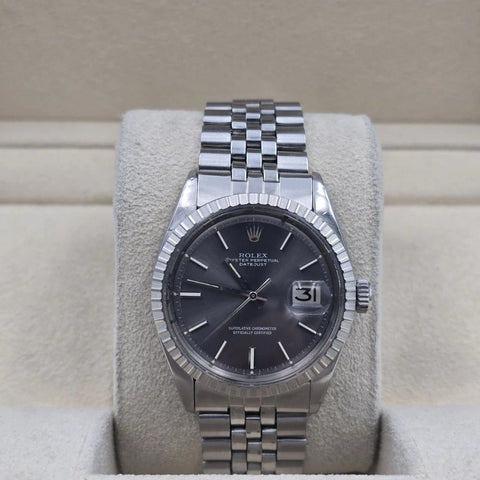 Rolex Datejust 1601 Stainless Steel Factory Grey Ghost Dial Jubilee 36mm Watch