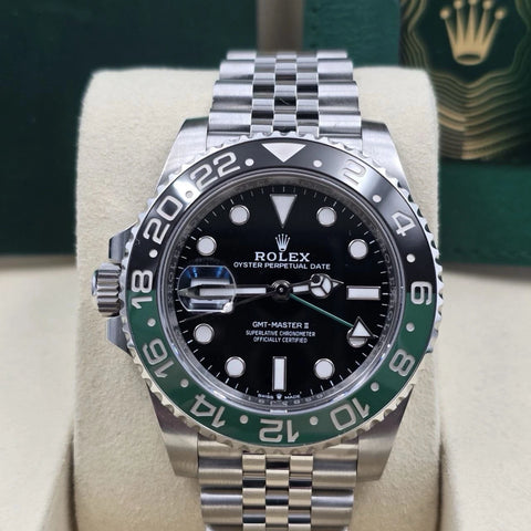 PAPERS 2025 Rolex GMT-Master II “Sprite” 40mm 126720VTNR Jubilee Black Dial BOX