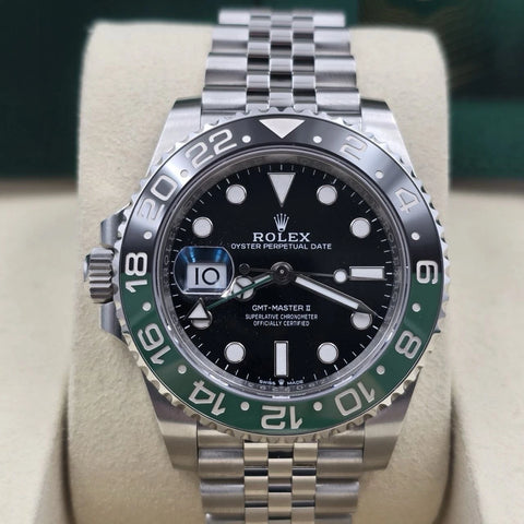 PAPERS 2025 Rolex GMT-Master II “Sprite” 40mm 126720VTNR Jubilee Black Dial BOX
