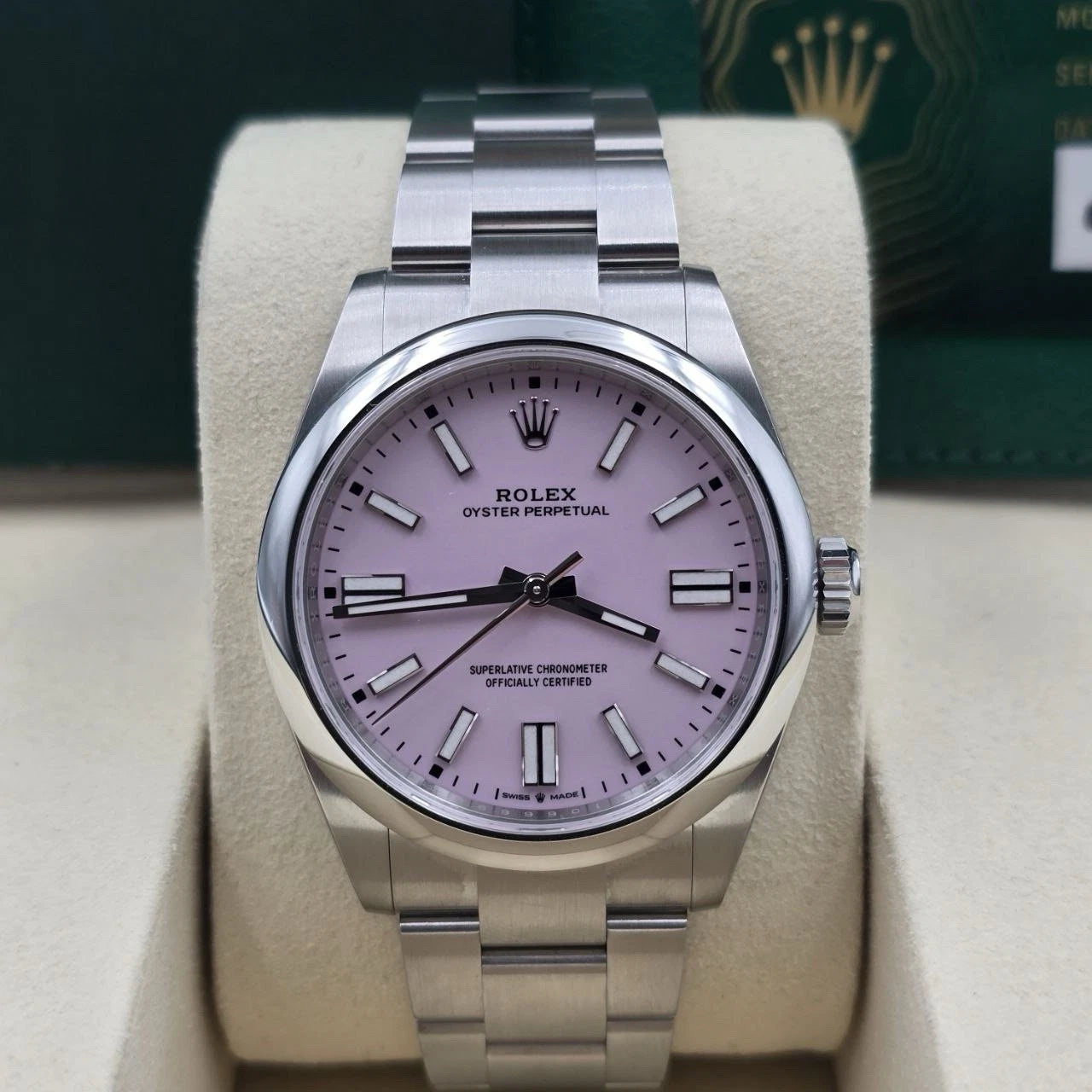 NEW 2026 Rolex Oyster Perpetual Stainless Steel 41mm 134300 Candy Pink Dial