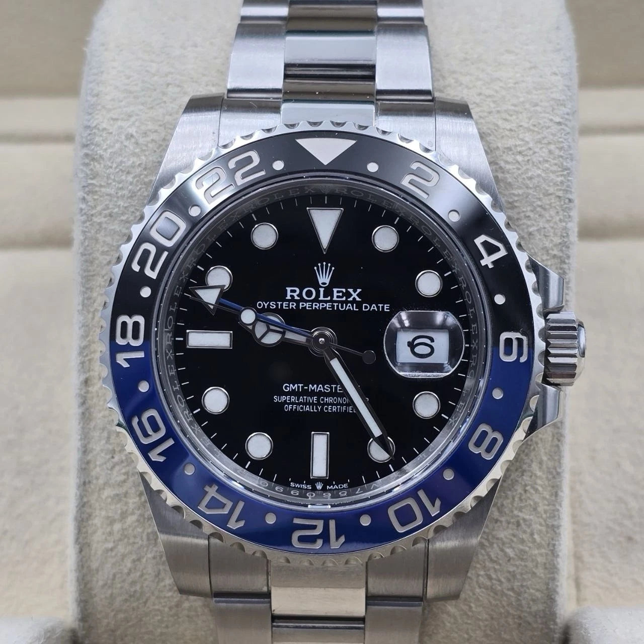 2022 PAPERS Rolex GMT Master II Batman Steel Oyster Bracelet 126710BLNR BOX