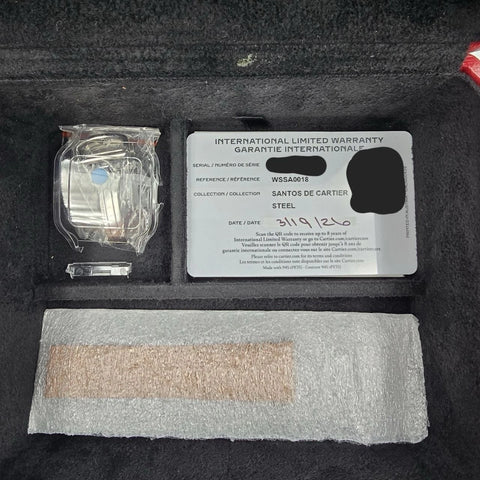 NEW 2026 Cartier Santos de Cartier Stainless Steel Large White Dial WSSA0018