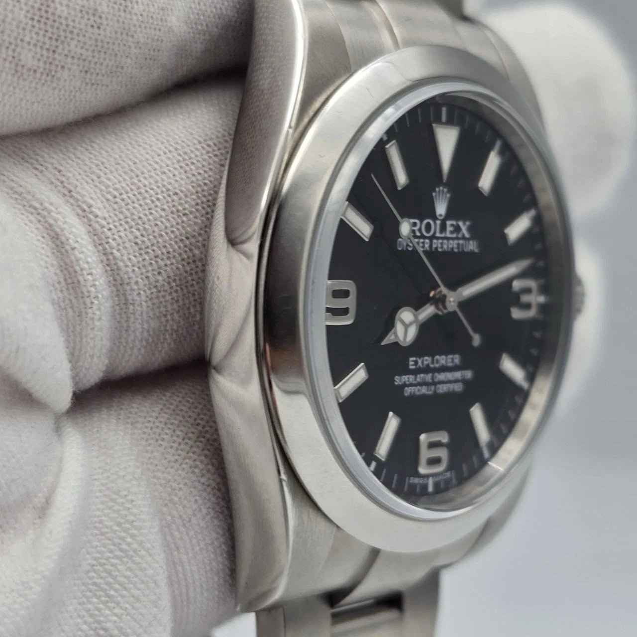 MINT Rolex Explorer I Black Stainless Steel MK1 39mm Watch 214270