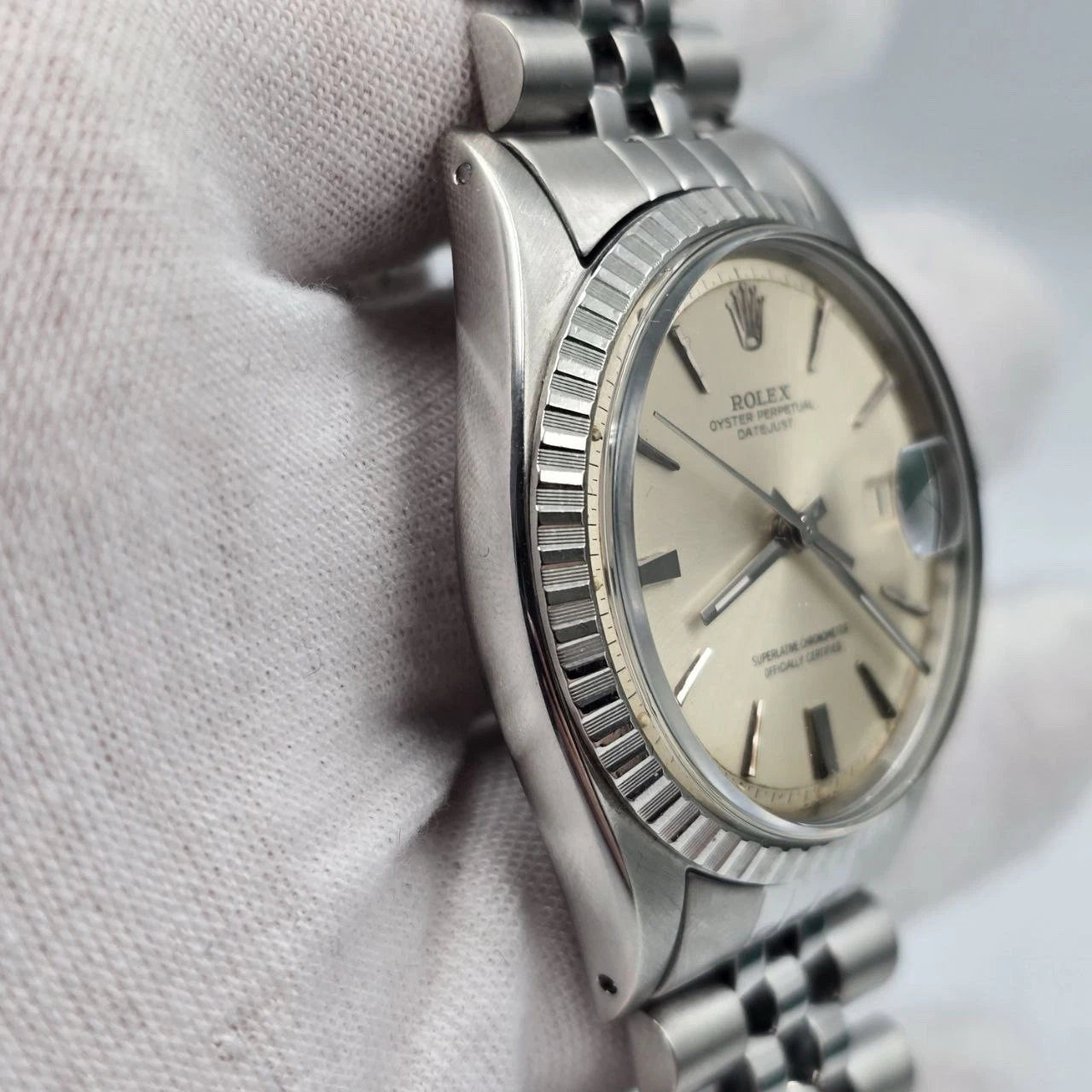 1967 PAPERS Rolex Datejust 1603 Steel Silver Dial Jubilee 36mm Automatic Watch