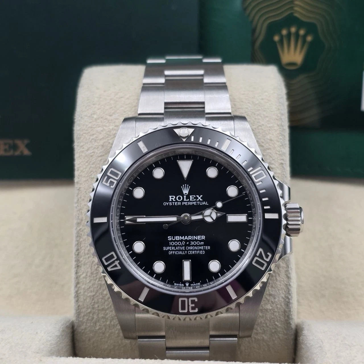PAPERS 2024 Rolex Submariner No Date Ceramic Stainless Steel 41mm 124060 BOX
