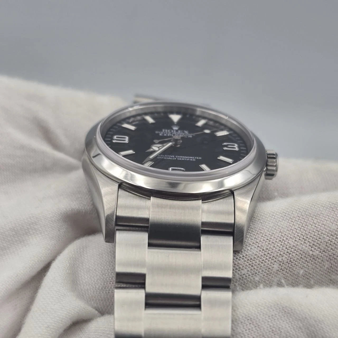 2008/2009 PAPERS Rolex Explorer l 114270 36mm Steel Black Dial Watch BOX