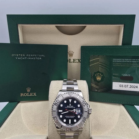 PAPERS 2024 Rolex Yacht-Master 40mm “Captain America” Blue Dial 126622 BOX