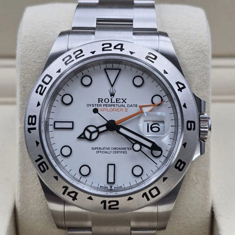 NEW 2025 Rolex Explorer II 42mm 226570 Stainless Steel White Polar Dial UNWORN
