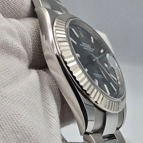 NEW 2025 Rolex Datejust 41mm 126334 Oyster Mint Green Dial Fluted Bezel UNWORN