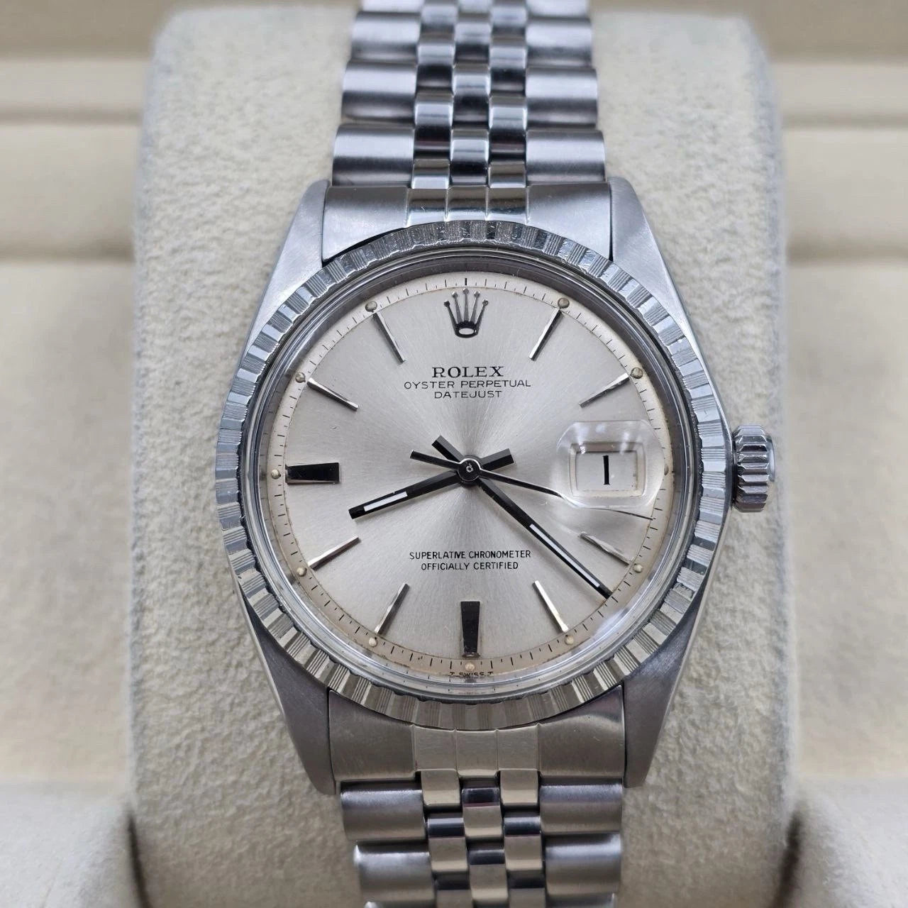 1967 PAPERS Rolex Datejust 1603 Steel Silver Dial Jubilee 36mm Automatic Watch