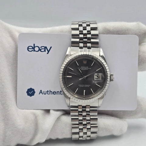 Rolex Datejust 1601 Stainless Steel Factory Grey Ghost Dial Jubilee 36mm Watch