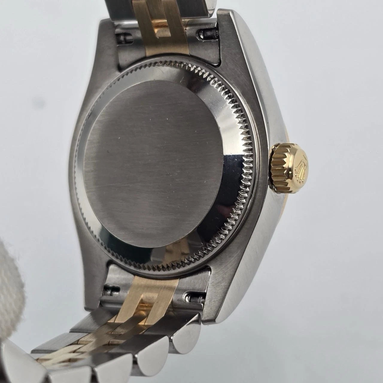 PAPERS MINT Rolex Datejust 18k Two Tone Champagne Diamond Dial 26mm Watch 179173