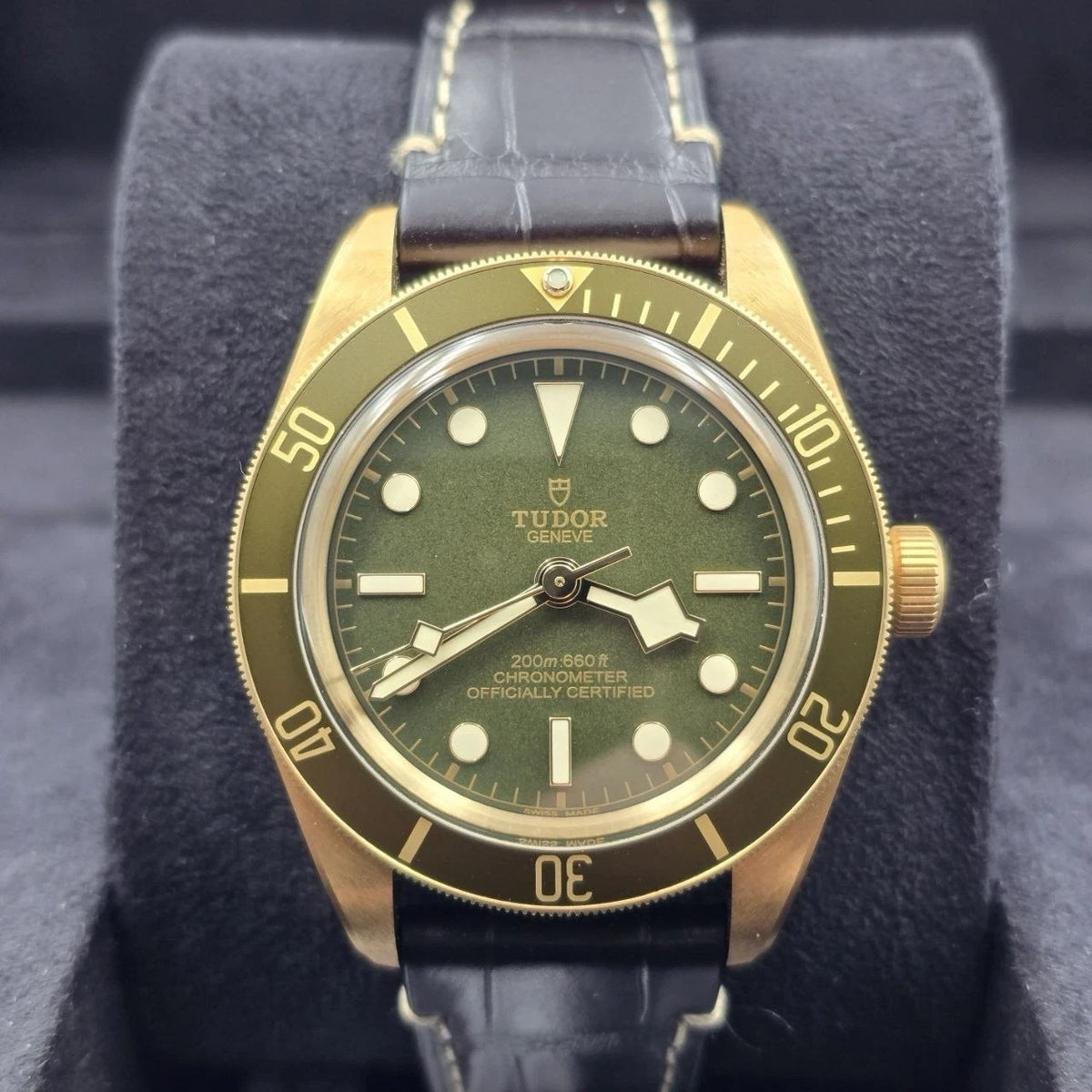 NEW 2022 Tudor Black Bay 58 18k Gold Green Dial 39mm Automatic Watch 79018V