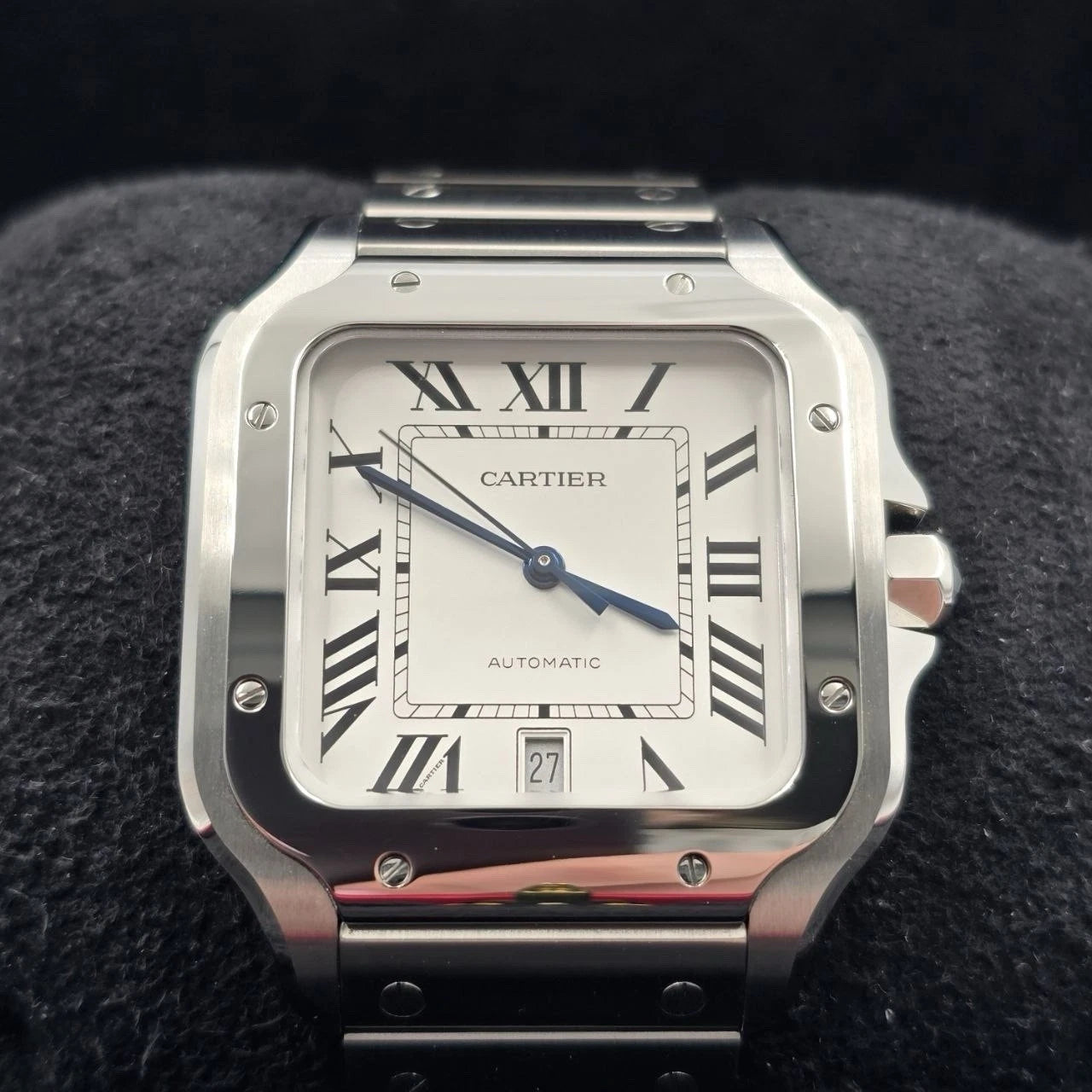 NEW 2026 Cartier Santos de Cartier Stainless Steel Large White Dial WSSA0018