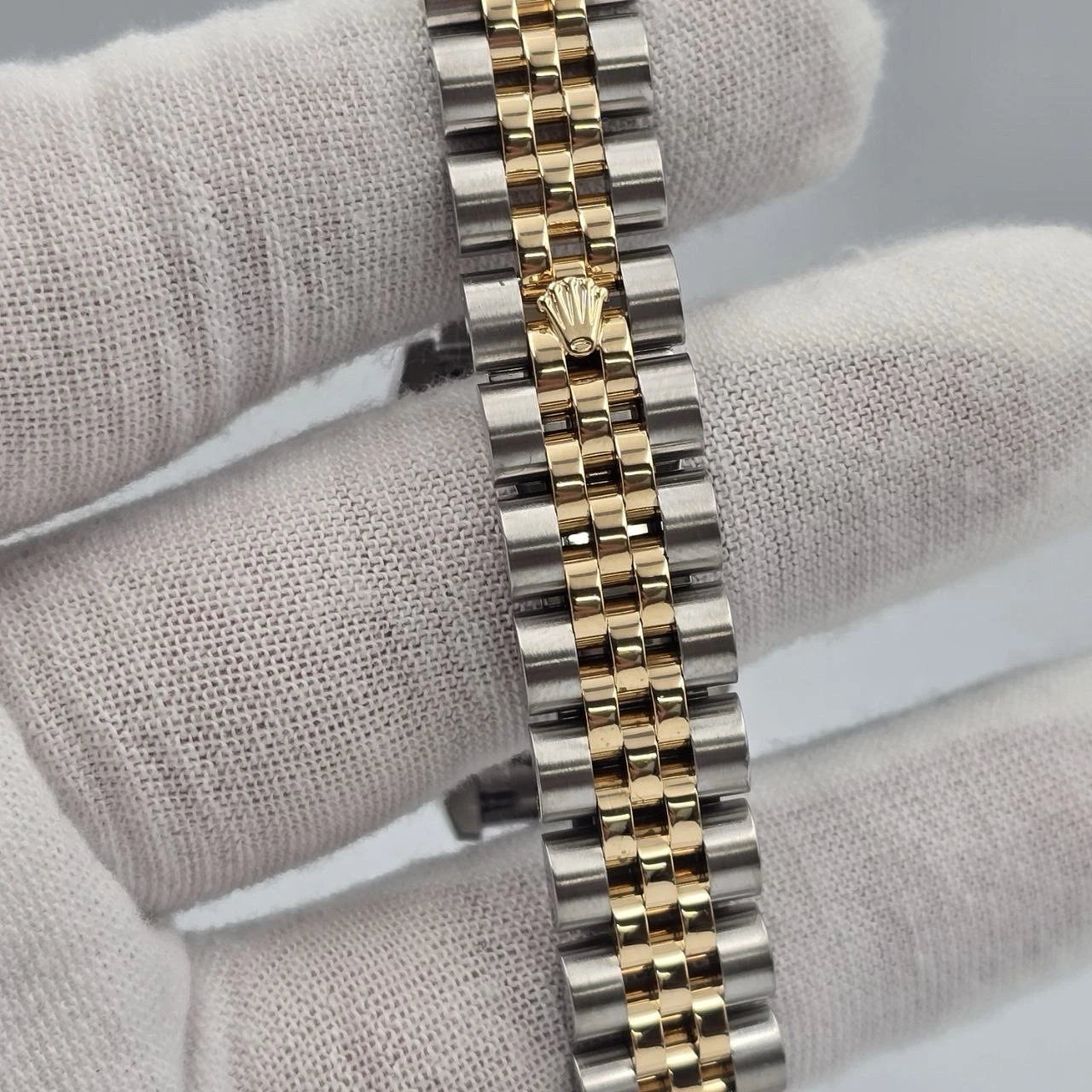 PAPERS MINT Rolex Datejust 18k Two Tone Champagne Diamond Dial 26mm Watch 179173