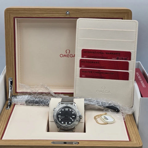 NEW 2025 Omega Seamaster Diver 300M Gray Dial 42mm Watch 210.30.42.20.06.002