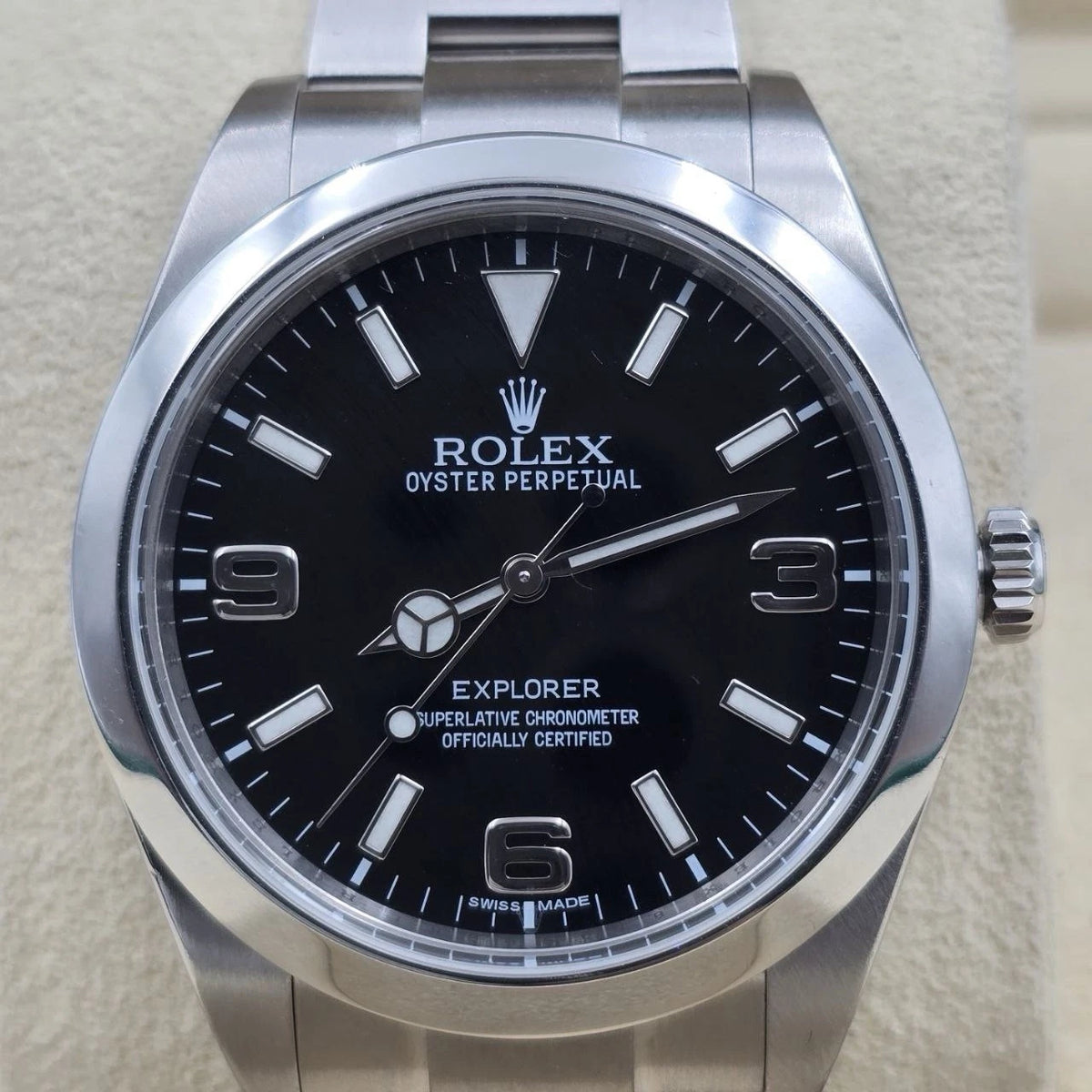 MINT Rolex Explorer I Black Stainless Steel MK1 39mm Watch 214270