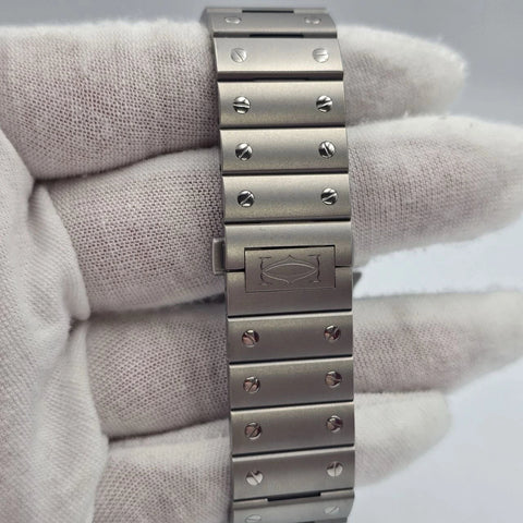 PAPERS 2025 Cartier Santos Steel White Dial 40mm Titanium Watch WSSA0089 BOX
