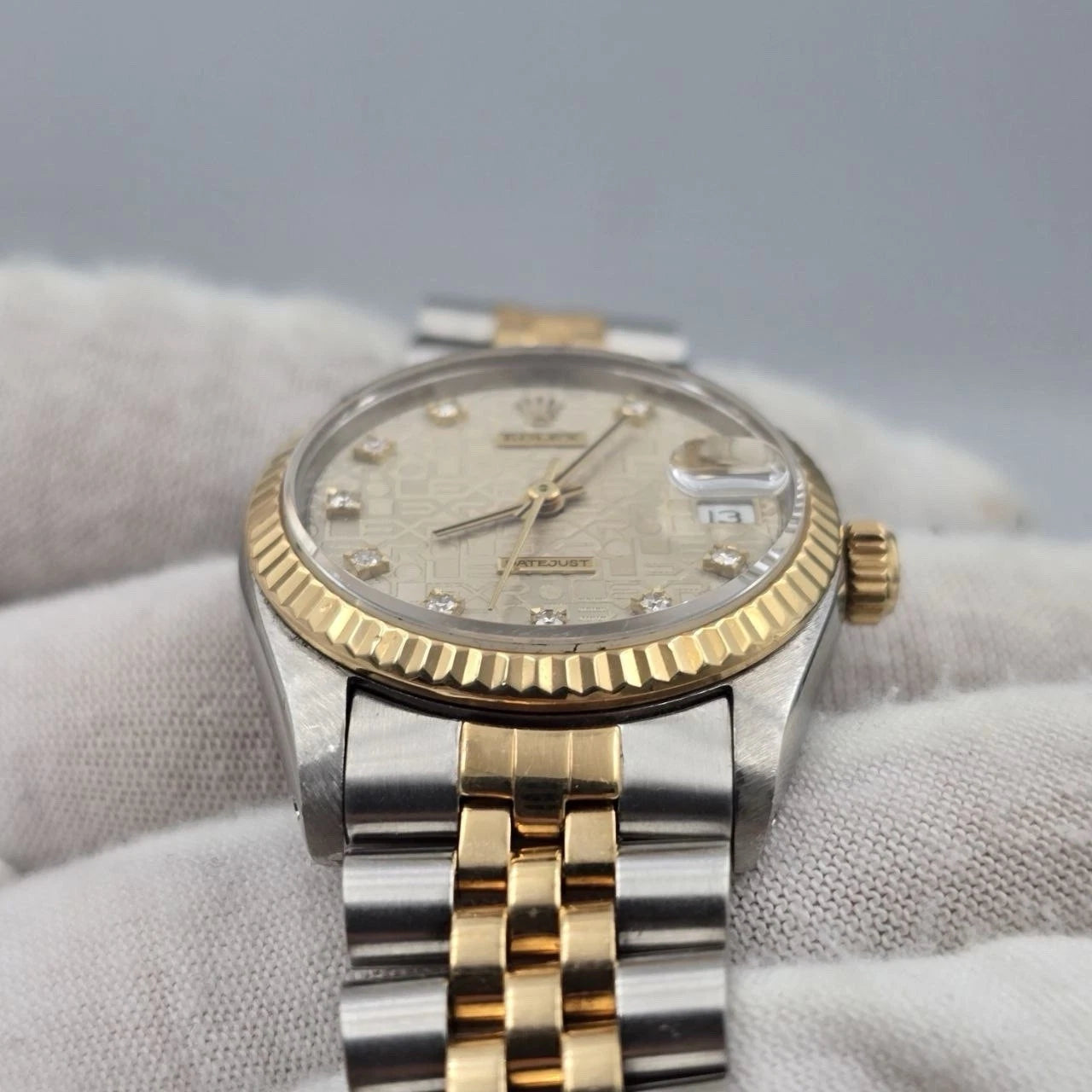 Rolex Datejust Midsize 68273 Silver Anniversary Diamond Dial