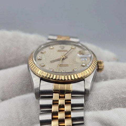 Rolex Datejust Midsize 68273 Silver Anniversary Diamond Dial