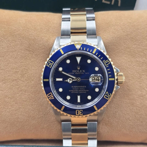 Rolex Submariner 16613 Blue Dial Two Tone