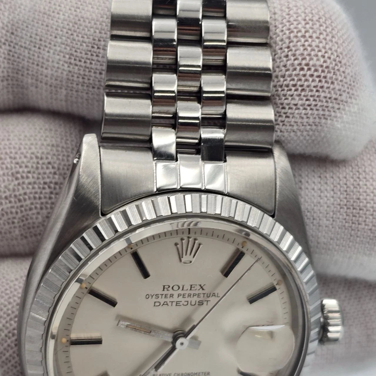 Rolex Datejust 1603 Stainless Steel Silver Dial Jubilee 36mm Automatic Watch