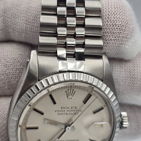 Rolex Datejust 1603 Stainless Steel Silver Dial Jubilee 36mm Automatic Watch