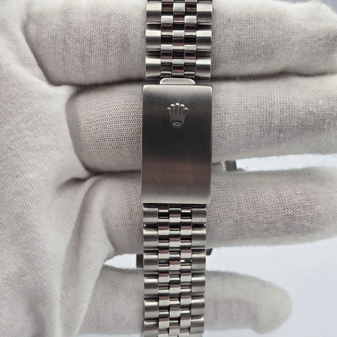 2005 Rolex Datejust Factory Black Dial Stainless Steel Jubilee 16234 36mm Watch
