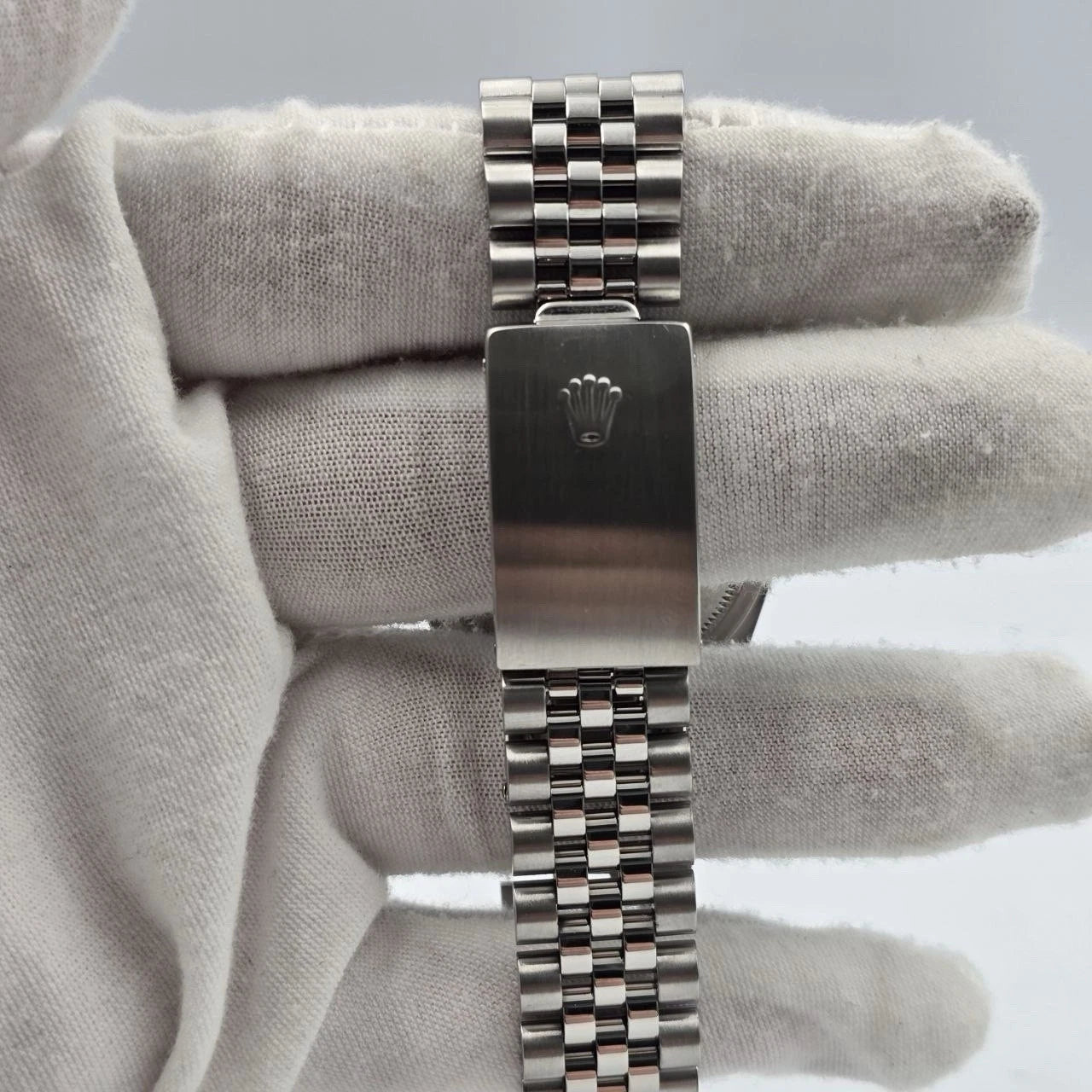 PAPERS Rolex Datejust Silver Diamond Dial Steel Jubilee 16234 36mm Watch BOX