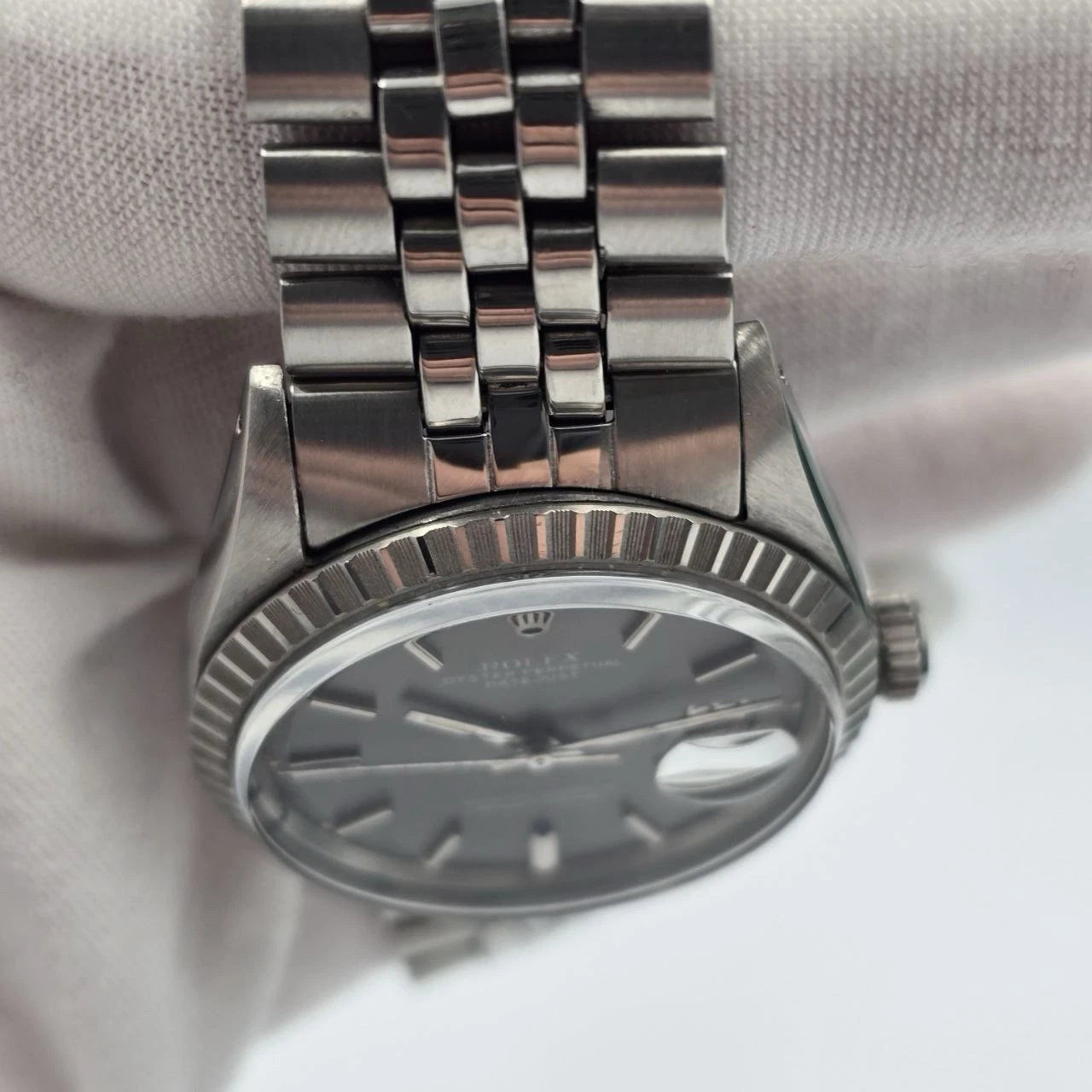 Rolex Datejust 1601 Stainless Steel Factory Grey Dial Jubilee 36mm Watch