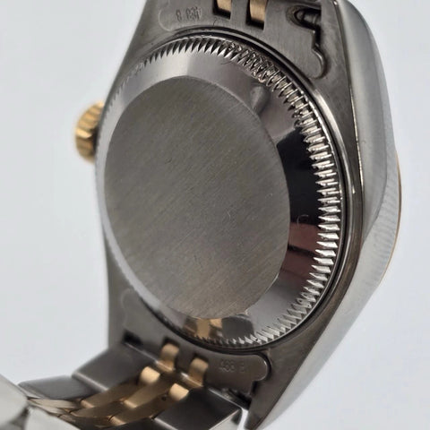 Rolex Datejust 79173 Fluted Bezel Two Tone Jubilee Black Dial 26mm Watch