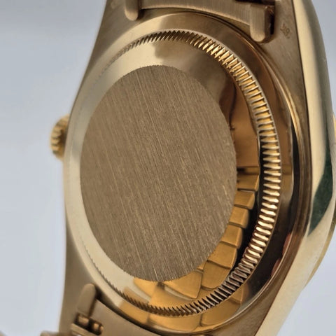 Rolex Day-Date 18238 President 18k Gold FACTORY Black Diamond Dial 36mm Watch