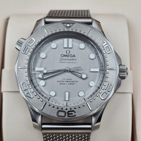 NEW 2025 Omega Seamaster Diver 300M Gray Dial 42mm Watch 210.30.42.20.06.002