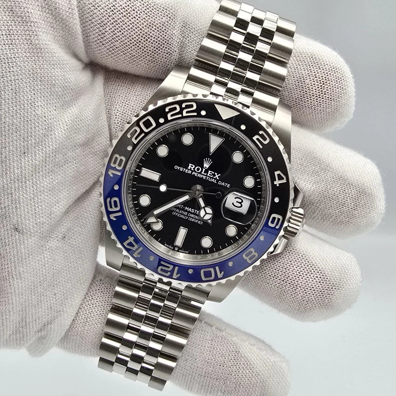 PAPERS 2023 Rolex GMT-Master II BATGIRL Steel JUBILEE 40mm 126710BLNR BOX