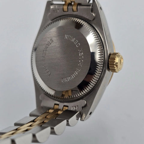 PAPERS Rolex Datejust 26mm Silver Dial Two Tone Jubilee Watch 69173 BOX