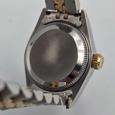 Rolex Datejust 26mm Champagne Diamond Dial NO HOLES Two Tone Jubilee Watch 69173