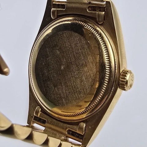 Rolex Day-Date 18038 President 18k Gold FACTORY Black Dial 36mm Watch