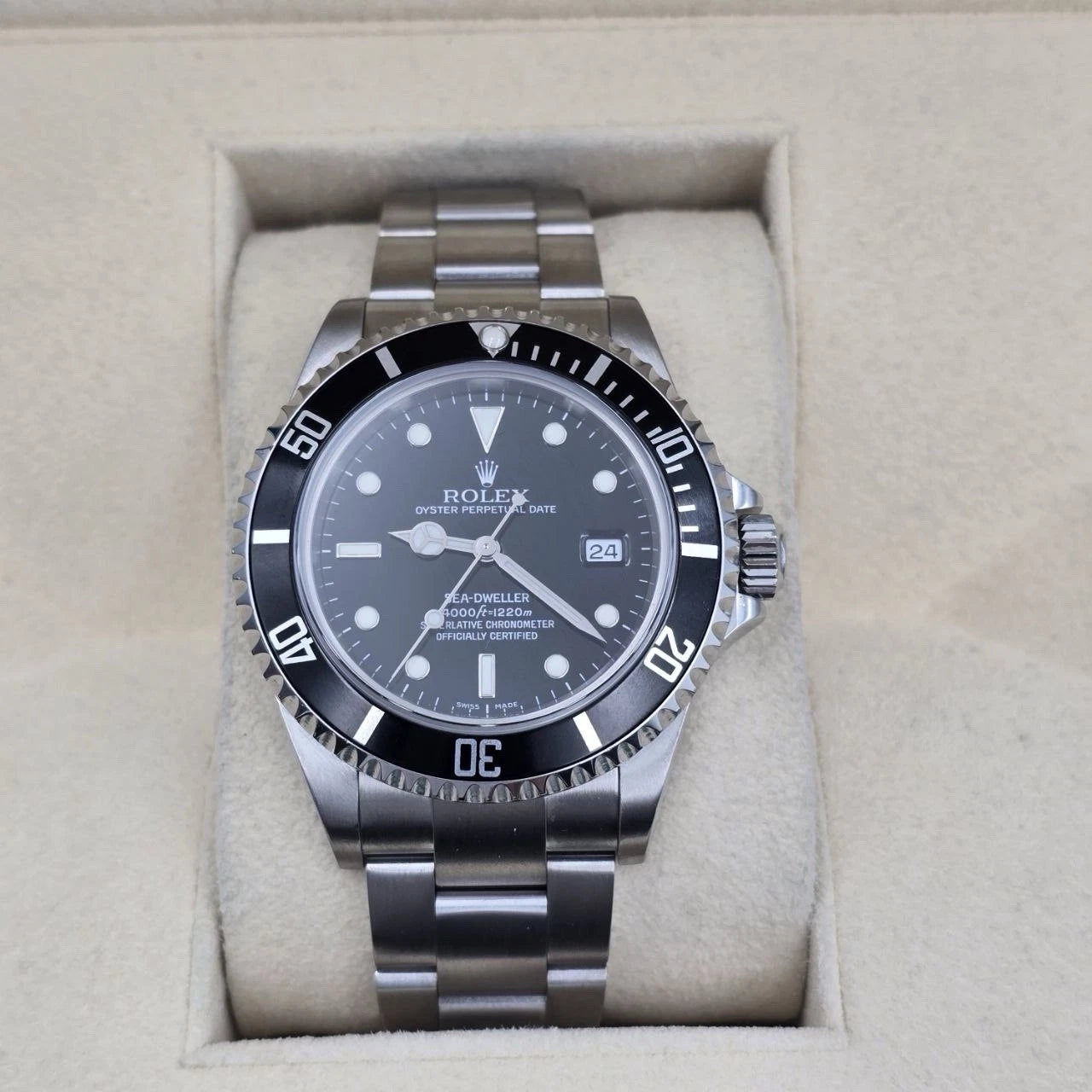 MINT PAPERS 2006 Rolex Sea-Dweller 16600 Stainless Steel Black Dial 40MM Watch