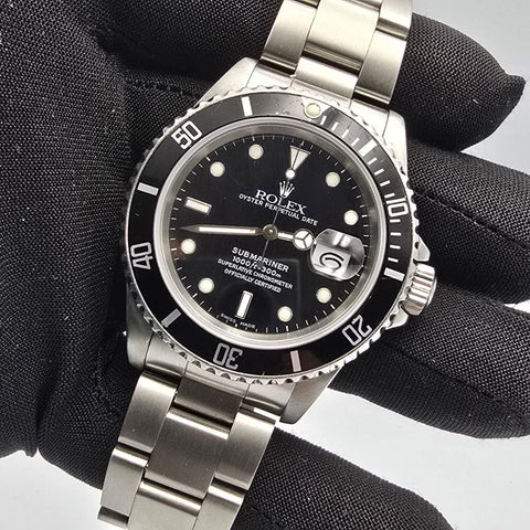Rolex Submariner Date 16610 Black Dial Stainless Steel Oyster 40mm